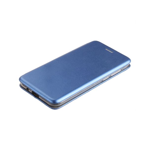 Чехол-книжка FaisON для HUAWEI Honor 9S, PREMIUM, CA-17, экокожа, с силиконовым креплением, на магните, цвет: синий-2