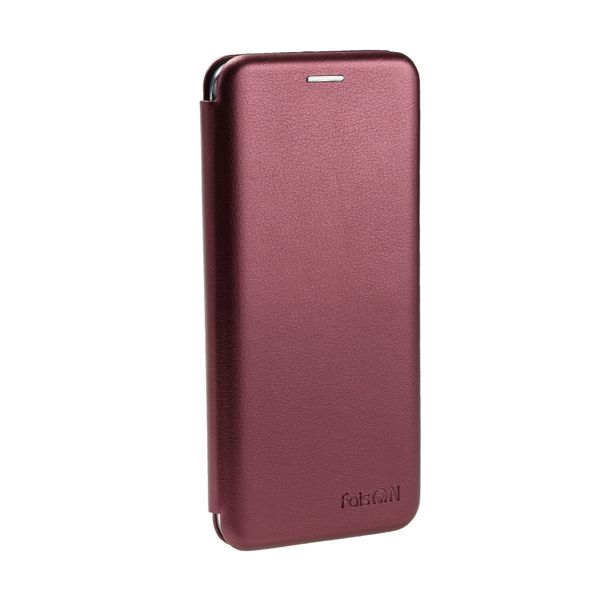 Чехол-книжка FaisON для XIAOMI Mi A3, PREMIUM, экокожа, с силиконовым креплением, на магните, цвет: бордовый-1