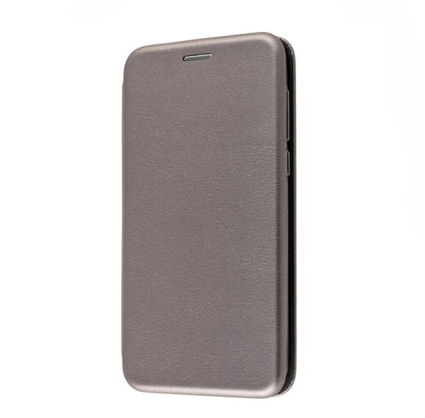 Чехол-книжка FaisON для SAMSUNG Galaxy M11, PREMIUM, CA-17, экокожа, с силиконовым креплением, на магните, цвет: серебряный-1