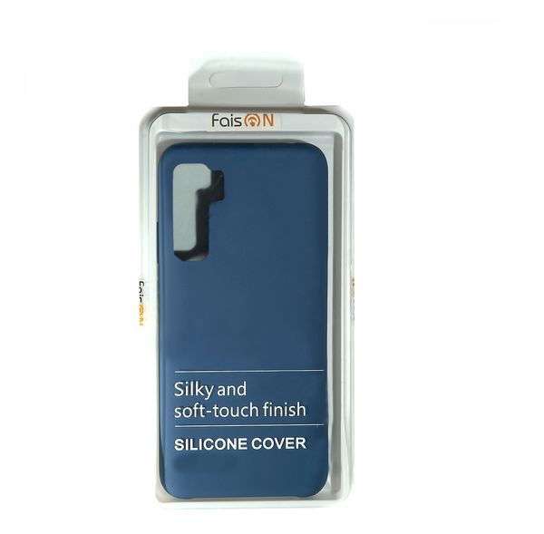 Чехол силиконовый FaisON для HUAWEI P40 Pro, №20, Silicon Case, тонкий, непрозрачный, матовый, цвет: тёмный, синий-3