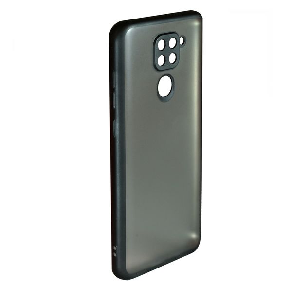 Чехол силиконовый FaisON для XIAOMI Redmi Note 9/ Redmi 10X 4G, Stylish, тонкий, прозрачный, глянцевый, цвет: чёрный-1