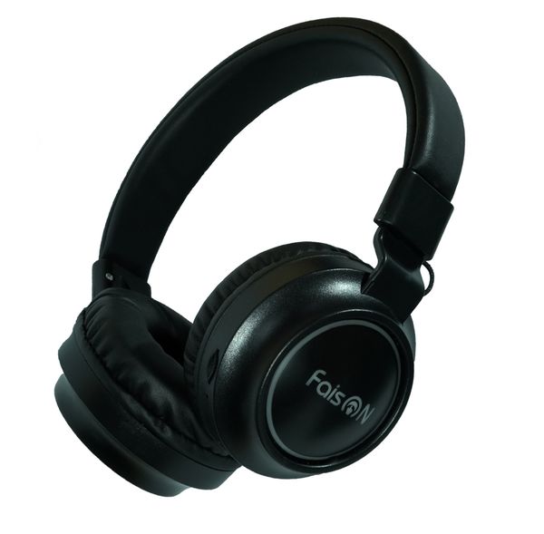 Наушники полноразмерные FaisON HP-K20, SOUND GLOW, bluetooth, TF, подсветка, цвет: черный, в техпаке*-1