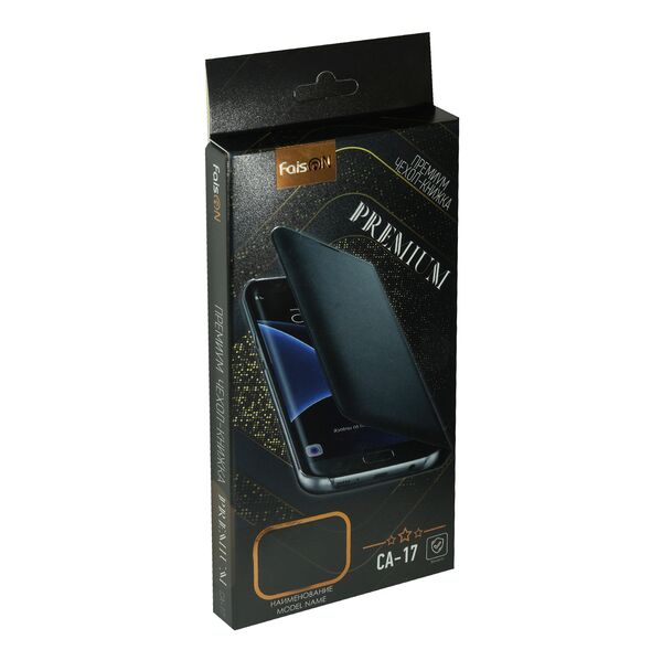 Чехол-книжка FaisON для HUAWEI Mate 40, PREMIUM, CA-17, экокожа, с силиконовым креплением, на магните, цвет: чёрный, в техпаке*-4