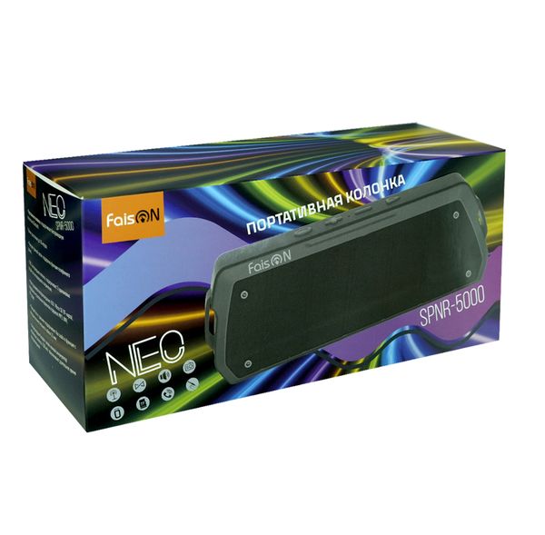 Колонка портативная FaisON, SPNR-5000, пластик, Bluetooth, FM, TF, TWS, USB, AUX, цвет: чёрный-4