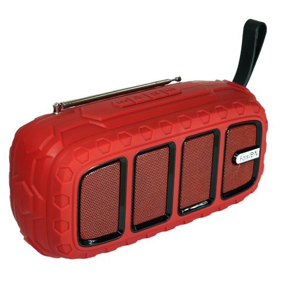 Колонка портативная FaisON, SPNR-5018fm, пластик, Bluetooth, FM, TF,  TWS, USB, AUX, цвет: красный-1