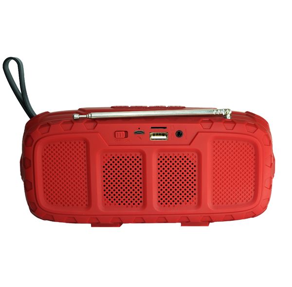 Колонка портативная FaisON, SPNR-5018fm, пластик, Bluetooth, FM, TF,  TWS, USB, AUX, цвет: красный-3