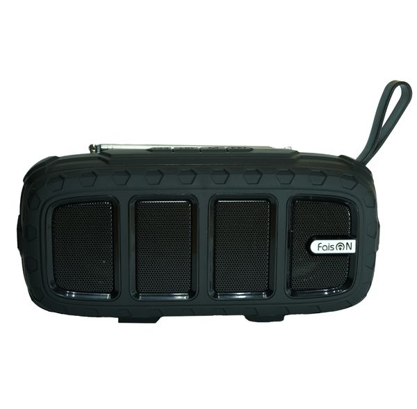 Колонка портативная FaisON, SPNR-5018fm, пластик, Bluetooth, FM, TF,  TWS, USB, AUX, цвет: чёрный-2