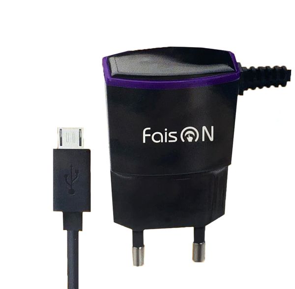 Устройство зарядное сетевое микро USB FaisON, P-10, 1000mAh, цвет: чёрный-1