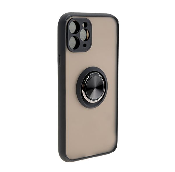 Накладка задняя FaisON для XIAOMI Redmi 9C, Ring Series 2, пластик, силикон, матовая, держатель под палец, магнит, цвет: красный-1