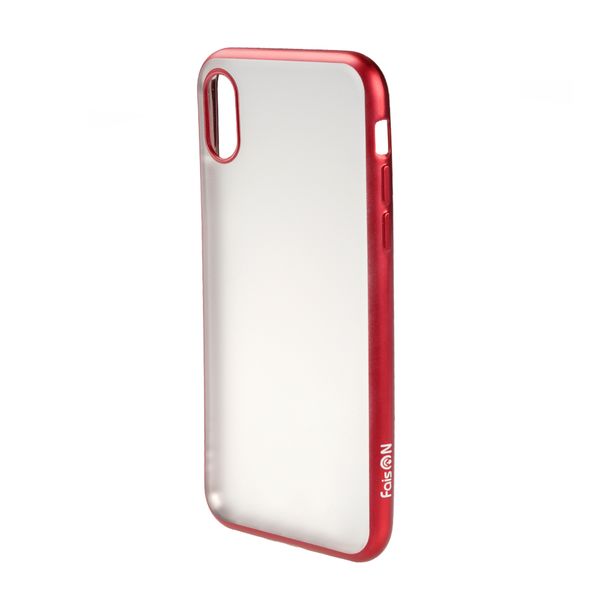 Чехол силиконовый FaisON для XIAOMI Redmi 9A, Stylish, тонкий, прозрачный, глянцевый, цвет: красный-1