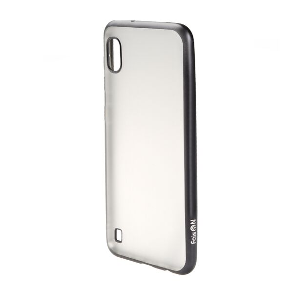 Чехол силиконовый FaisON для XIAOMI Redmi 9A, Stylish, тонкий, прозрачный, глянцевый, цвет: чёрный-1