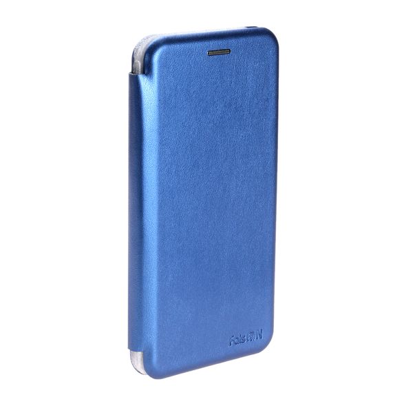 Чехол-книжка FaisON для XIAOMI Redmi Note 7, PREMIUM, CA-17, экокожа, с силиконовым креплением, на магните, цвет: синий, в техпаке*-1