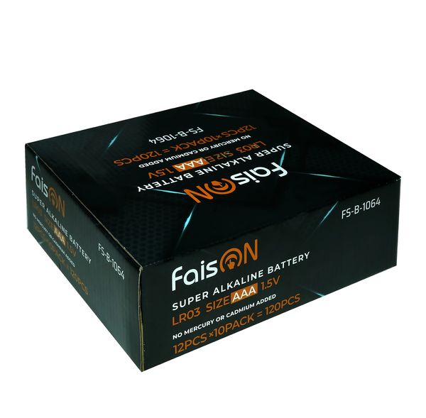 Батарейка AAA FaisON FS-B-1064 LR03-6*2BL Super Alkaline, 1.5B, (12/120/960)-2