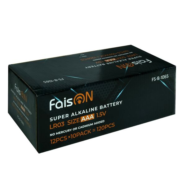 Батарейка AAA FaisON FS-B-1065 LR03-6*2BL Super Alkaline, 1.5B, 6 упаковок по 2 шт, (штучно отрезные, 12/120/960)-2