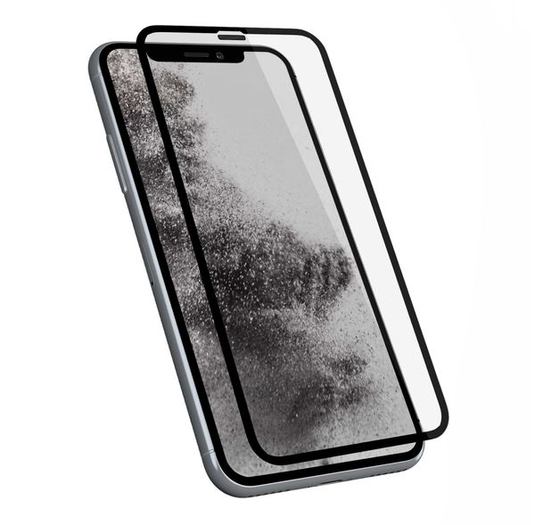 Стекло защитное FaisON для APPLE iPhone 12 Pro Max (6.7), GL-25, Anti-Static, 0.33 мм, защита от пыли при наклеивании, глянцевое, полный клей, цвет: чёрный-2