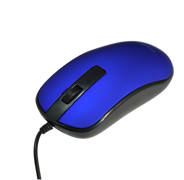 Мышь проводная FaisON, M105, Simple, 1600 DPI, оптическая, USB, 3 кнопки, цвет: синий, в техпаке*-1