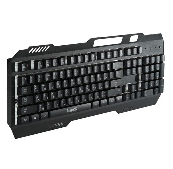 Клавиатура проводная FaisON, MECHANICS, KB521, мембранная, подсветка, USB, цвет: чёрный, мятая упаковка-3