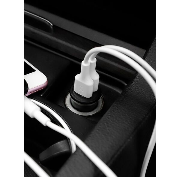Блок питания автомобильный 2 USB FaisON А-37, Push, 2400mA, 12Вт, цвет: чёрный-2