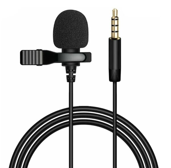 Микрофон петличный FaisON, Mic-1, Say, пластик, кабель Jack 3.5mm(m), 1.3м, цвет: чёрный-1