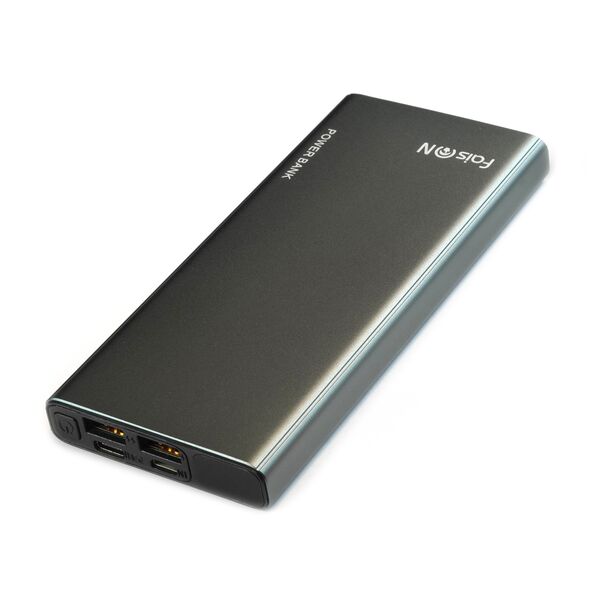 Аккумулятор внешний FaisON PB-01, Pride, 10000mAh, металл, дисплей, PD, QC3.0, микро USB, Type-C, USB выход, кабель Type-C, 0.2м, 3.0A, цвет: серый-3