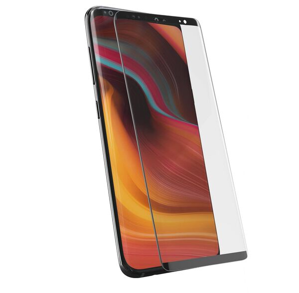 Стекло защитное FaisON для SAMSUNG Galaxy Note 20, GL-09, EDGE, глянцевое, изогнутый край, полный клей, цвет: чёрный, мятая упаковка-2